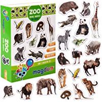 Los mejores  - MAGDUM Imanes Animales Zoo Foto Real Infantil para niños - Imanes Nevera Grandes - Juguetes ED-UCATIVOS bebé 3 años…